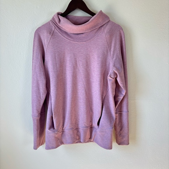 Lululemon High Lines Pullover Heathered Vintage Mauve Women’s Sz 8 Turtleneck - Picture 2 of 5